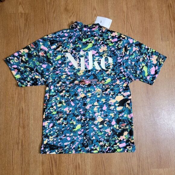 Nike Sportswear NSW Trek Division USA Button Down Top Shirt Dri-Fit Camo Small S - Picture 12 of 13
